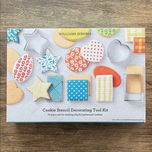 BNIB Williams Sonoma Colorful Cookie Stencil Set